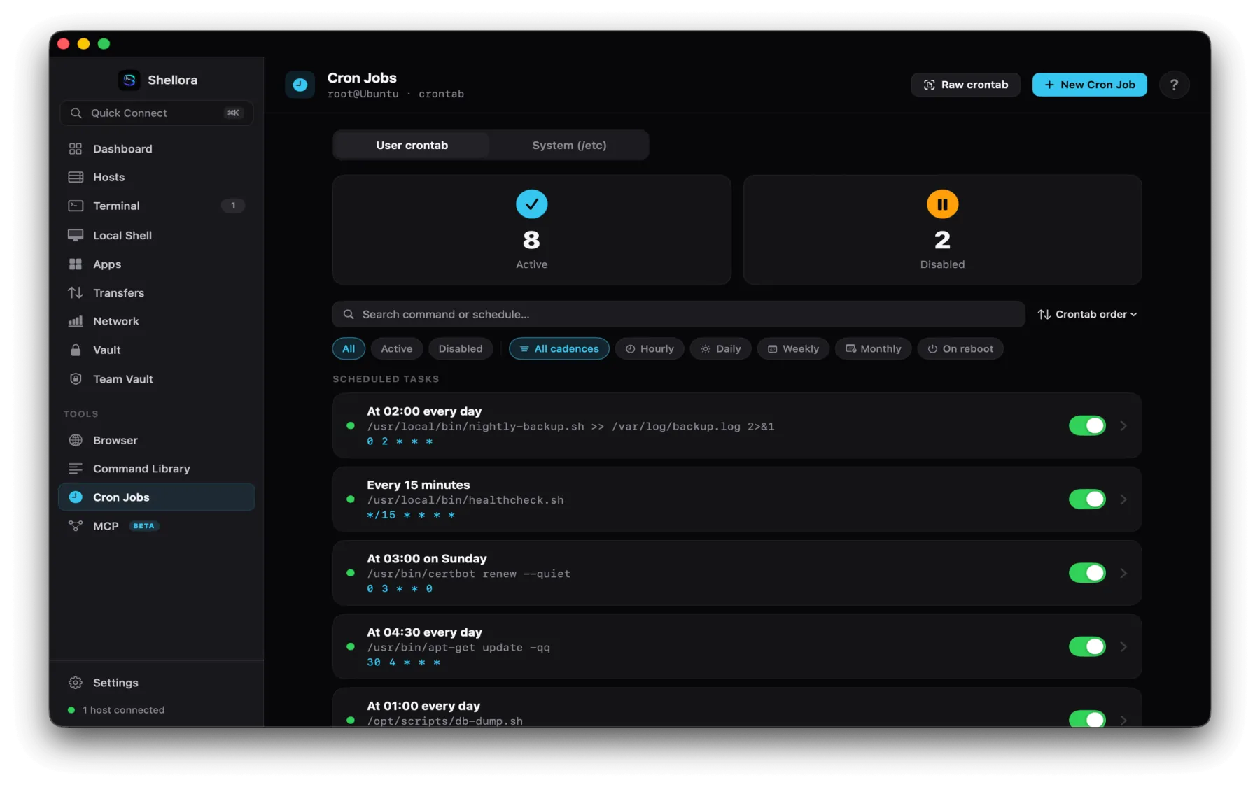 Shellme macOS Cron Jobs